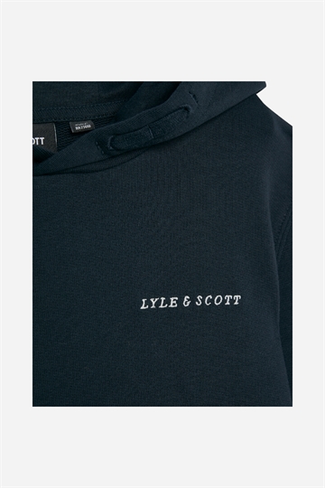 Lyle & Scott Script Embroidered Hoodie - Dark Navy